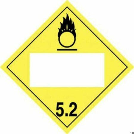 ACCUFORM BLANK DOT PLACARD HAZARD CLASS 5 MPL4DG5ACT50 MPL4DG5ACT50